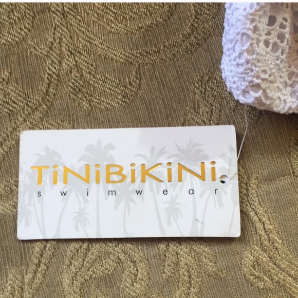 NWT White Crochet One Piece Swim - Picture 6 of 7